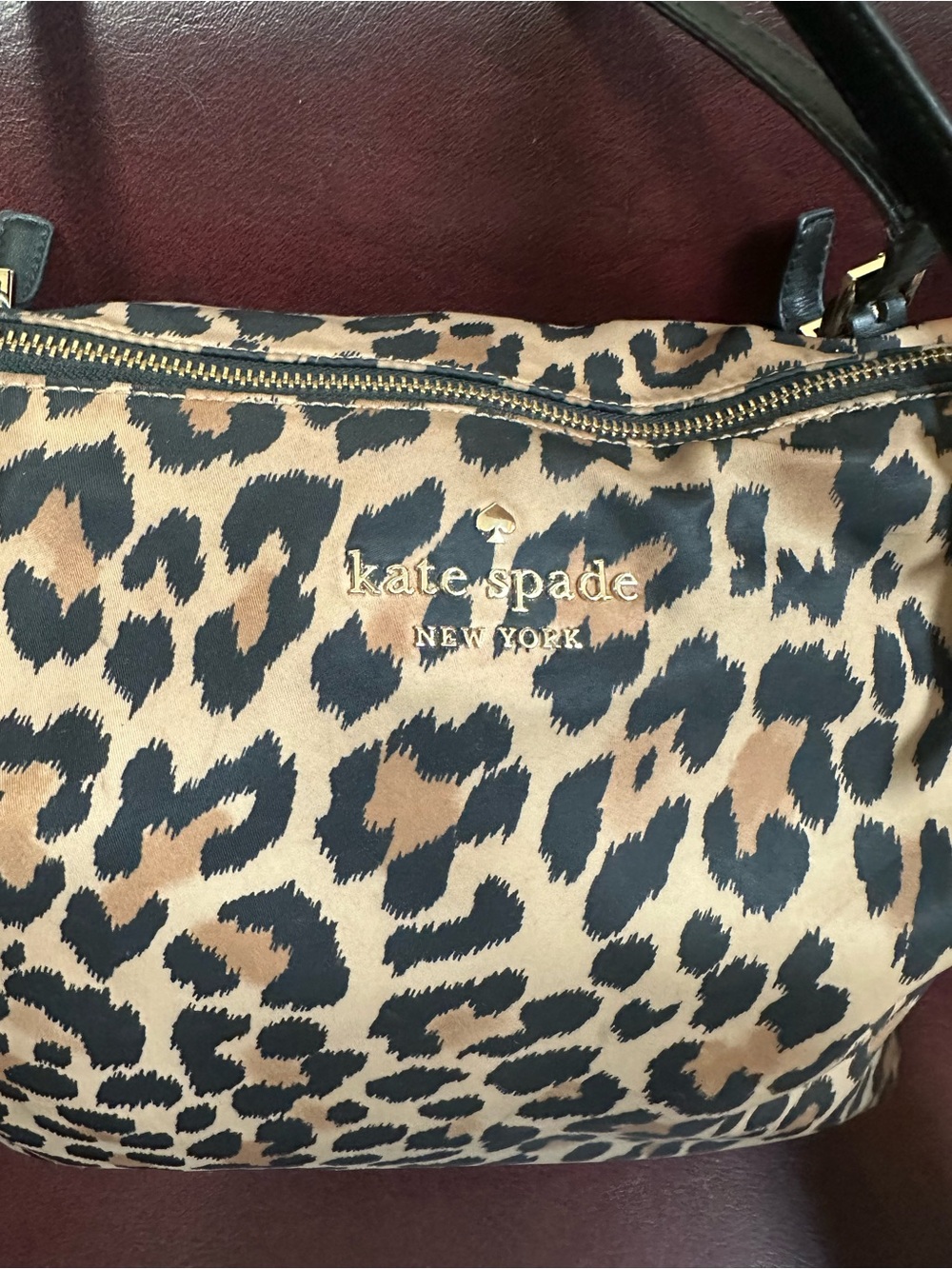 kate spade Leopard-Print Tote in Tan and Black - Picture 4 of 11